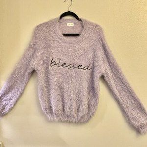 Ivy Rose Fuzzy Fur Top Sweater | Size‎ L | Gently Used